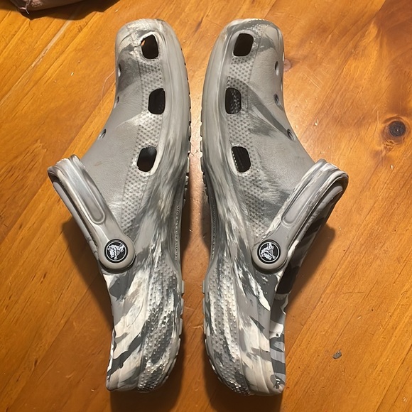 Grey and white crocs (used) - Picture 3 of 3